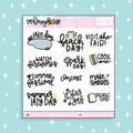 Doodle de lista de deseos de verano Pegatina