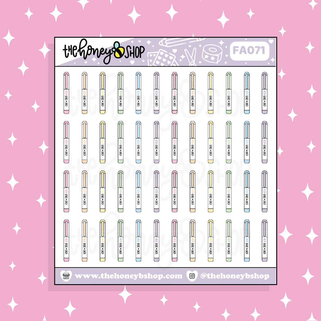 Babe-Liner Highlighter Doodle Sticker