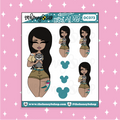 Tattooed Pocahontas Babe Doodle Sticker