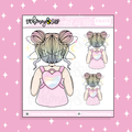 Mochila Pastel Babe Doodle Pegatina ? ¡Elige tu tono de piel!