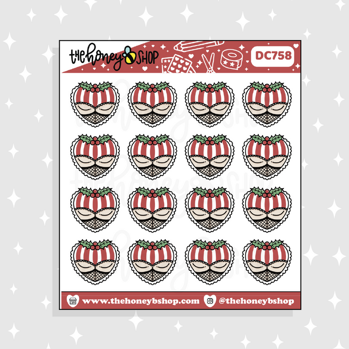 Christmas Booties Doodle Sticker | Choose your Skin Tone!