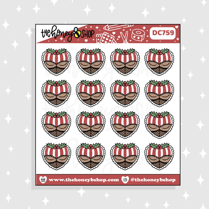 Christmas Booties Doodle Sticker | Choose your Skin Tone!