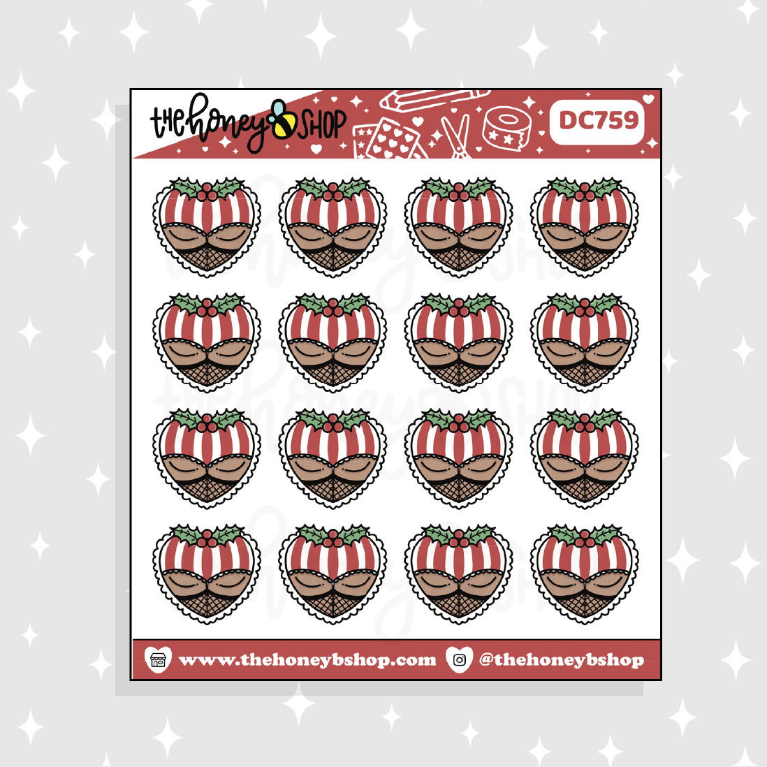 Christmas Booties Doodle Sticker | Choose your Skin Tone!