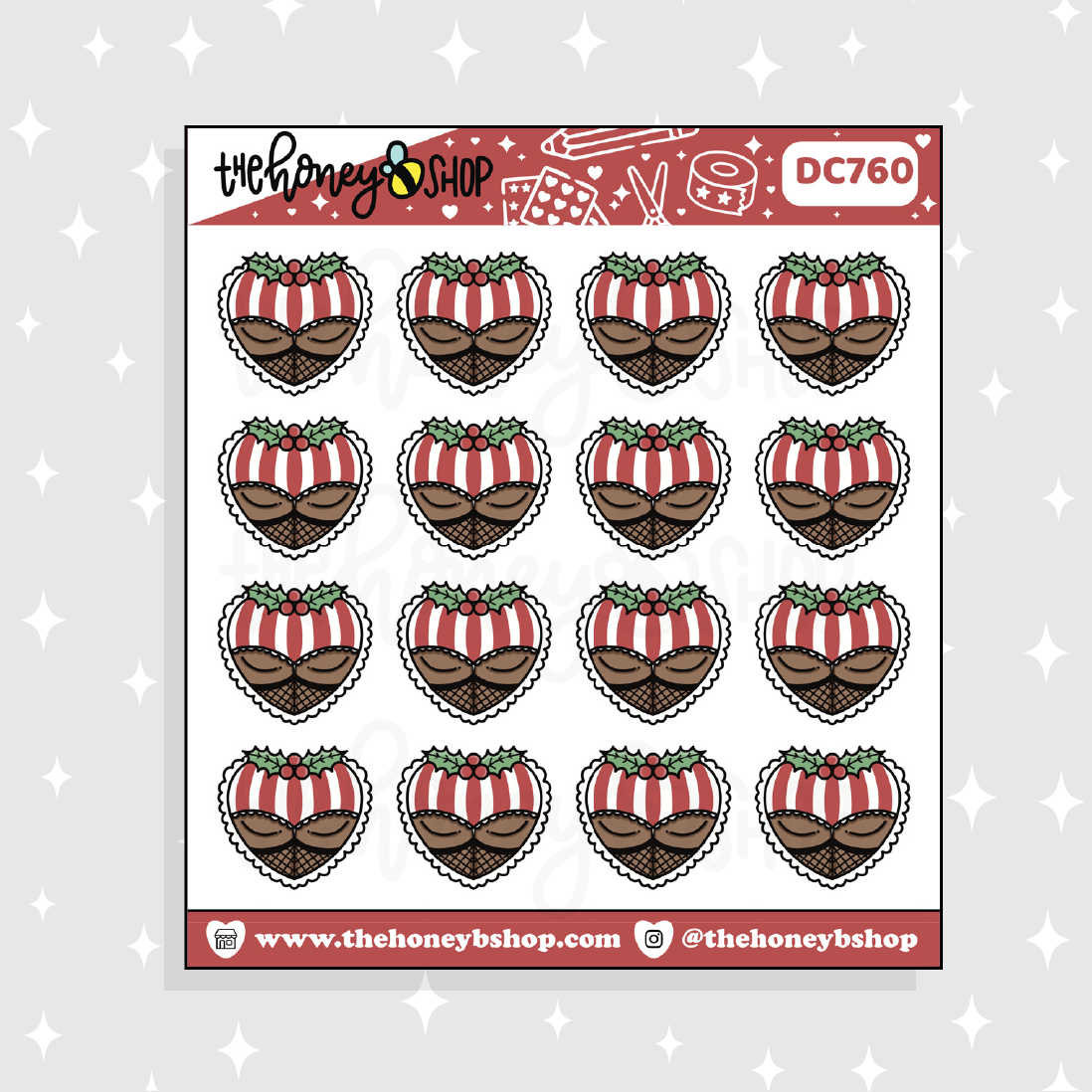 Christmas Booties Doodle Sticker | Choose your Skin Tone!