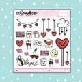 VDAY Doodle Sampler Deco Doodle Pegatina