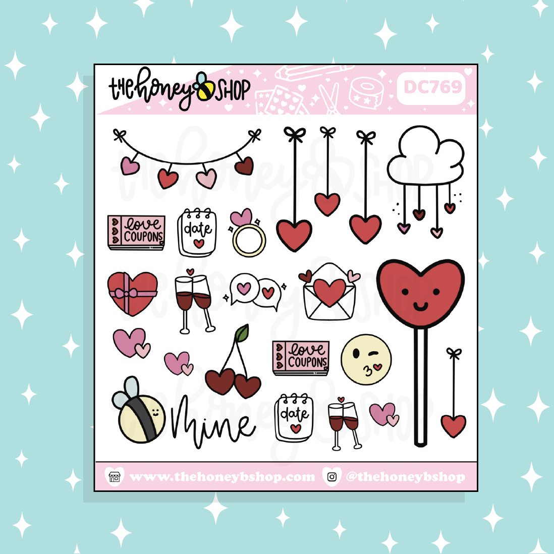 VDAY Doodle Sampler Deco Doodle Sticker