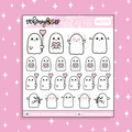 Ghostie Valentine's Day Sampler Doodle Sticker