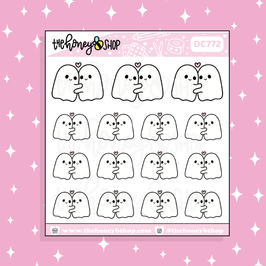 My Boo Ghosties Doodle Sticker – TheHoneyBShop