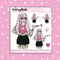 Stupid Cupid Babe Doodle Sticker | Choose your Skin Tone!