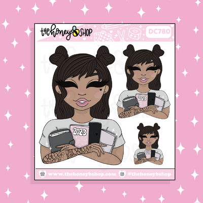 2023 Planner Babe Doodle Sticker | Choose your Skin Tone!