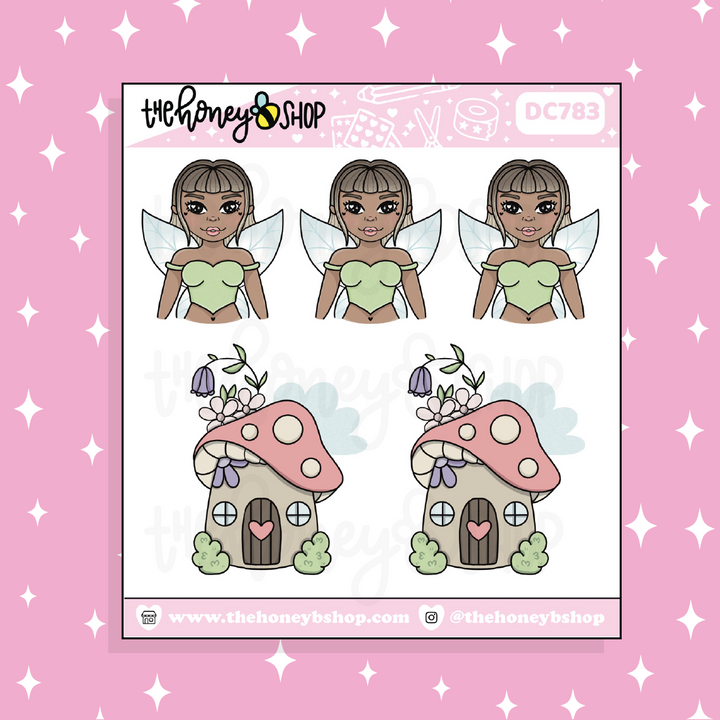 Fairy Babe Doodle Sticker | Choose your Skin Tone!