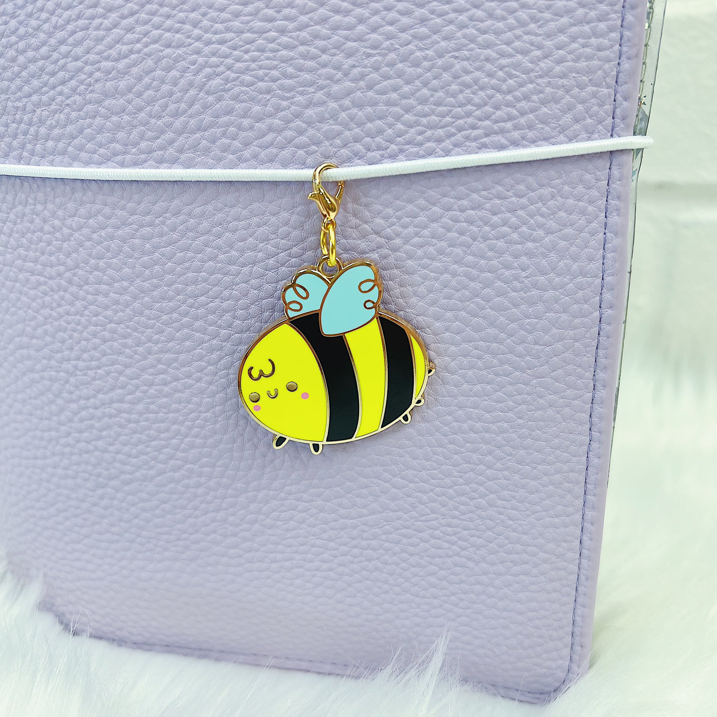 Bee Enamel Charm | Gold Plated