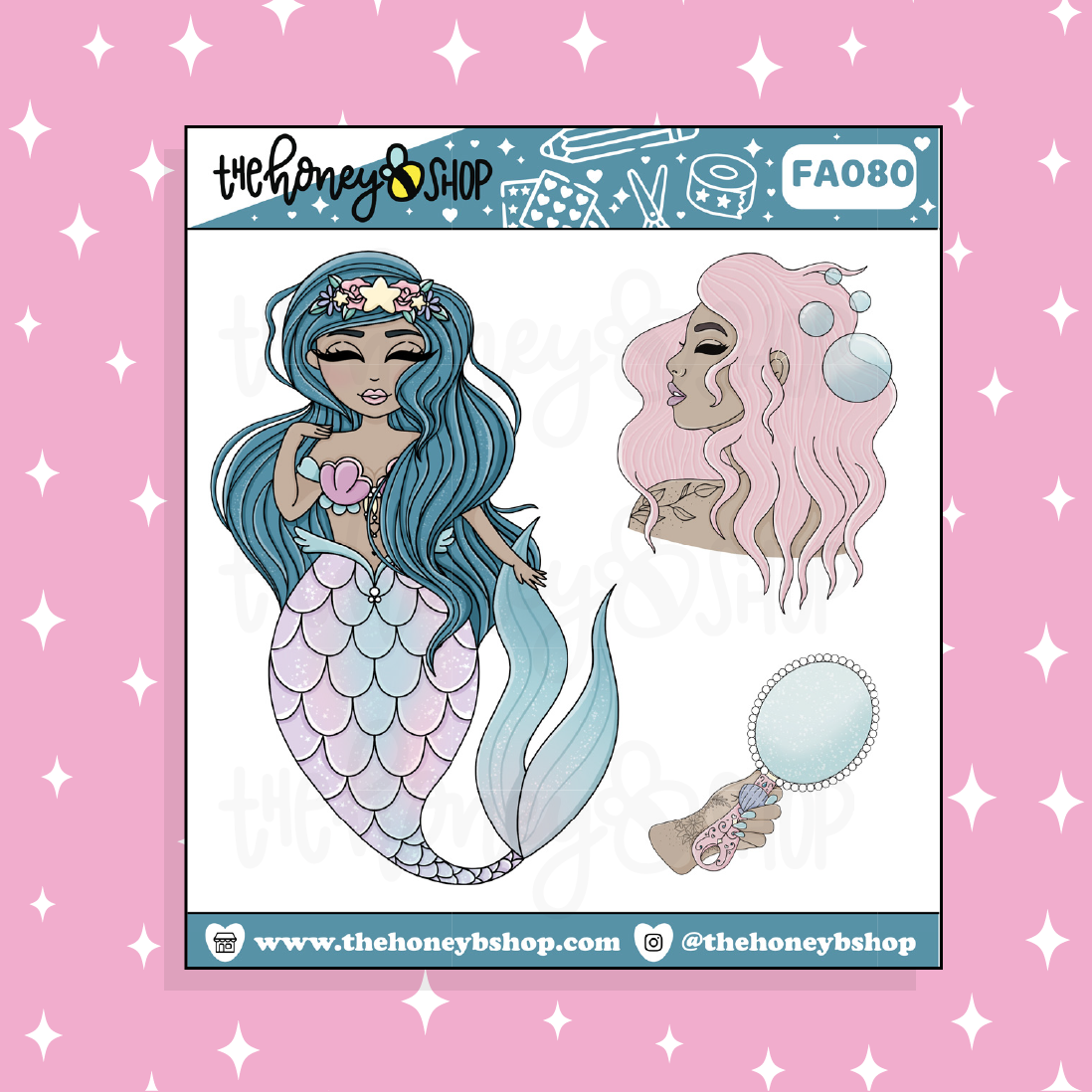 Mer-May 2.0 Babe Doodle Sticker | Choose your Skin Tone!