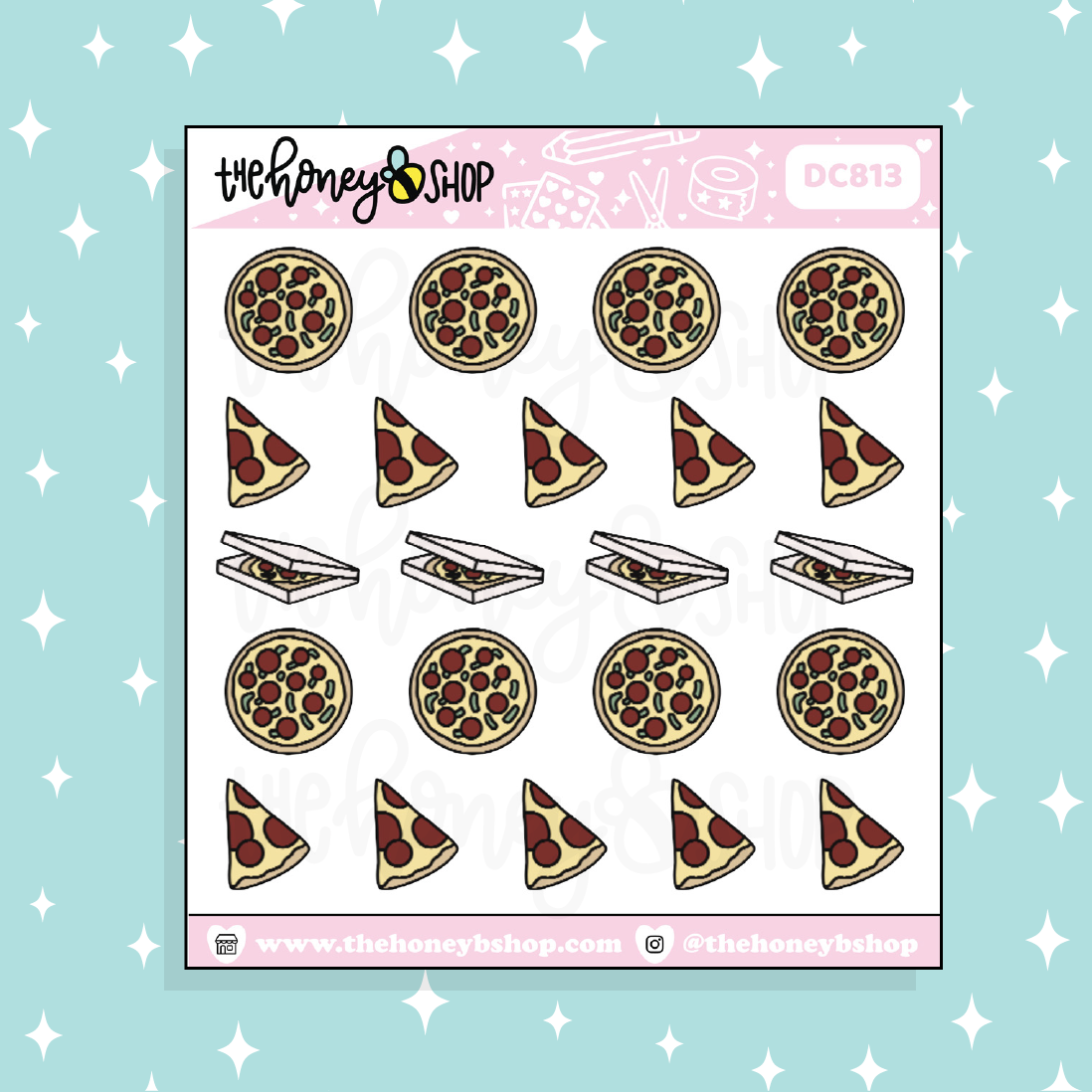 Pizza Doodle Sticker