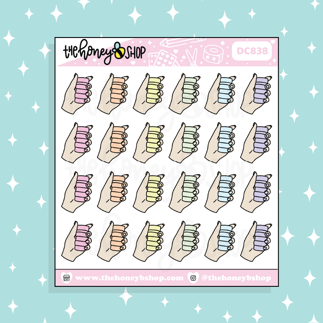 Washi Hands Doodle Sticker | Choose your Skin Tone!