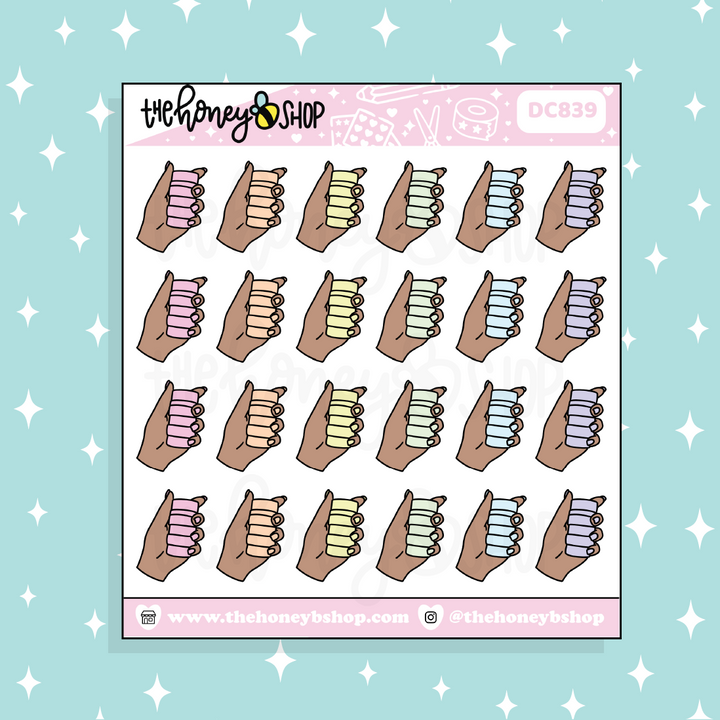 Washi Hands Doodle Sticker | Choose your Skin Tone!