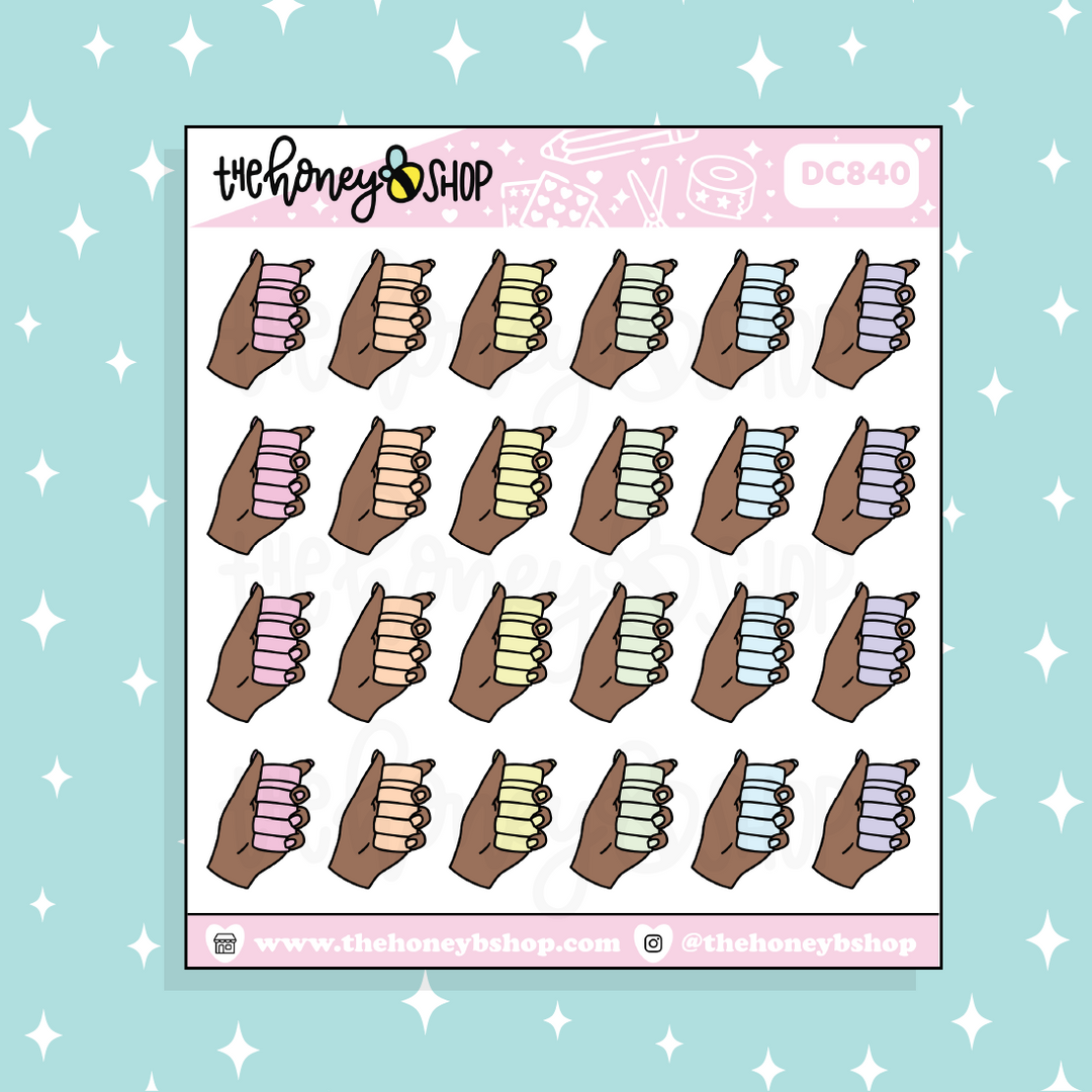 Washi Hands Doodle Sticker | Choose your Skin Tone!