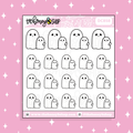 Ghostie + Boo Doodle Pegatina