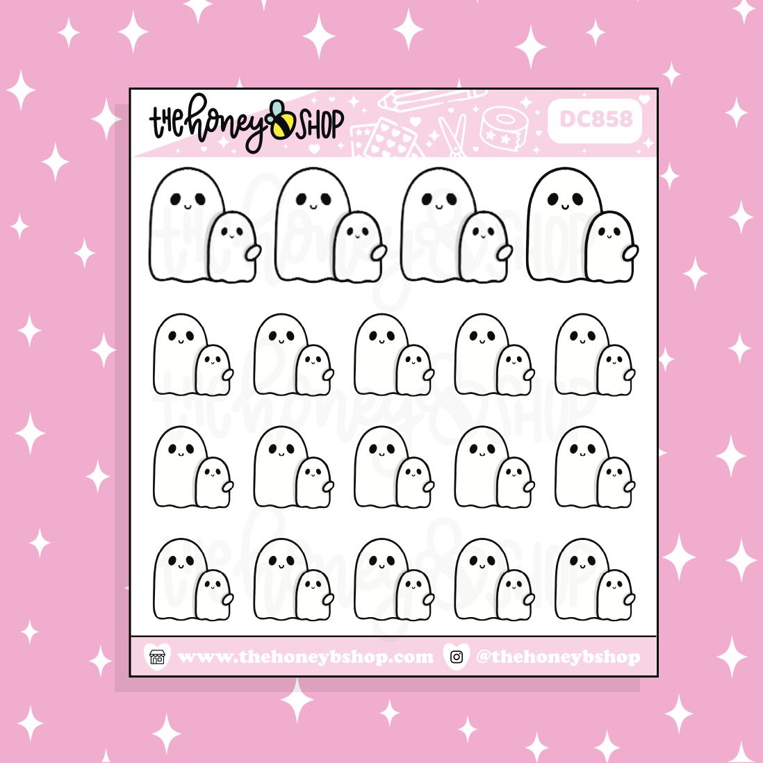 Ghostie + Boo Doodle Sticker