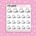 Computer Ghostie Doodle Sticker
