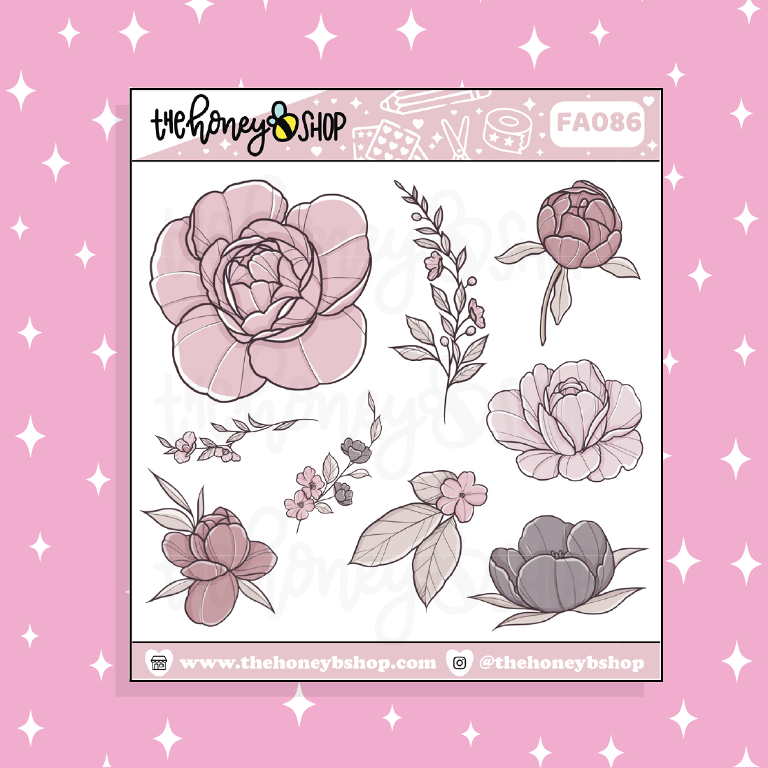 Grace Florals Deco Doodle Sticker