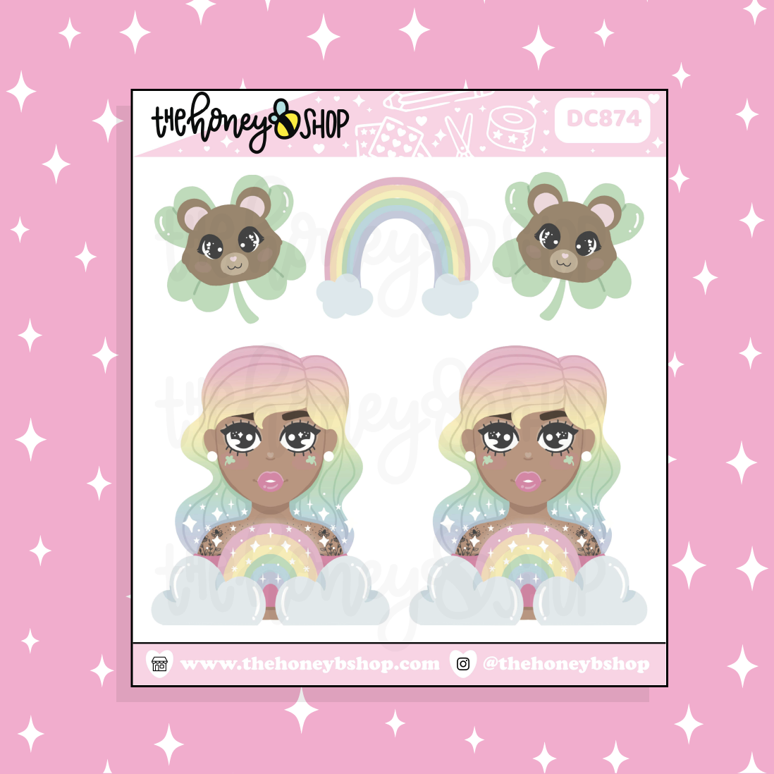 Magically Lucky Sampler Doodle Sticker | Choose your Skin Tone!