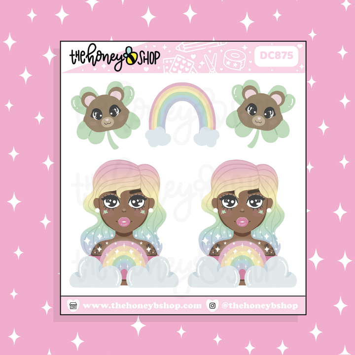 Magically Lucky Sampler Doodle Sticker | Choose your Skin Tone!