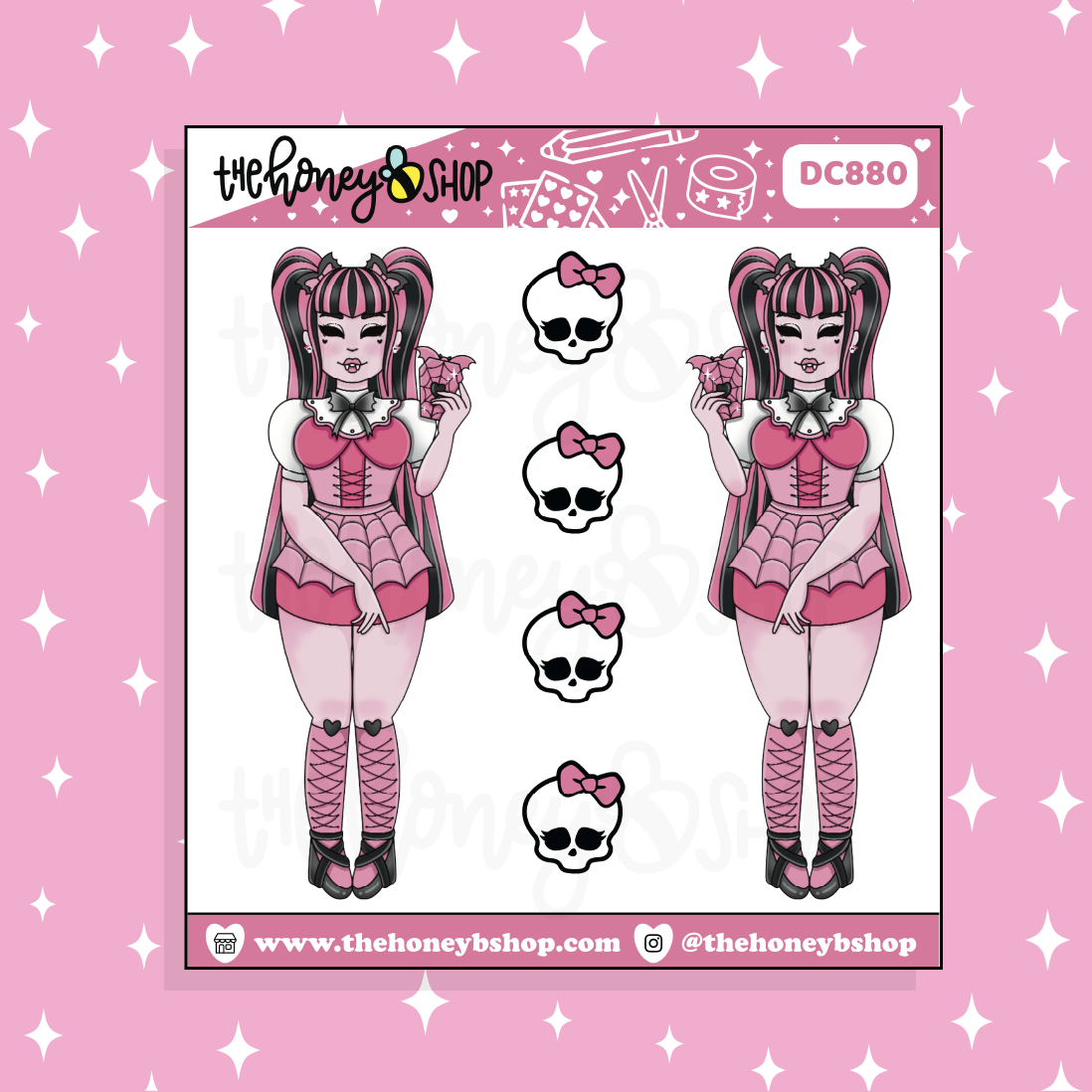 Draculaura MH Doodle Sticker