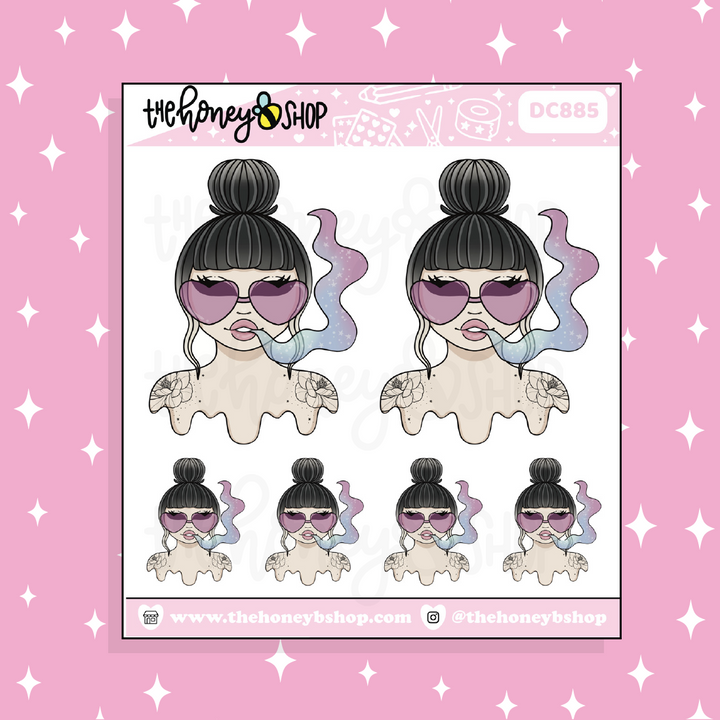 420 Babe Doodle Sticker | Choose your Skin Tone!