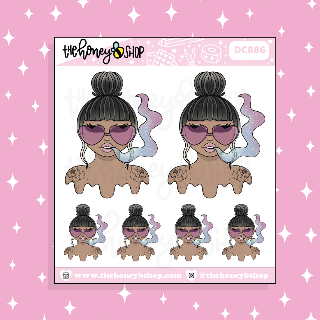 420 Babe Doodle Sticker | Choose your Skin Tone!