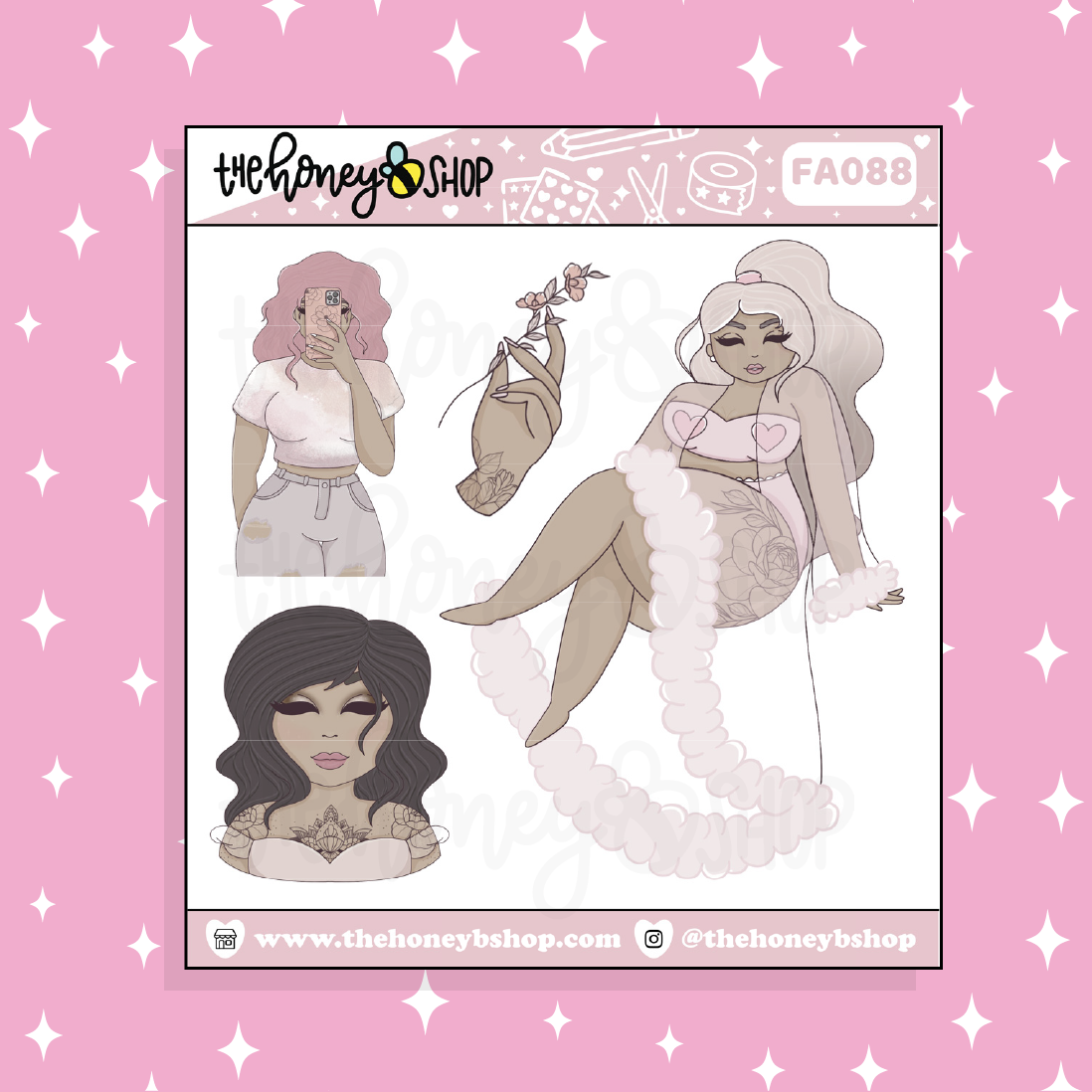 Grace Babe Doodle Sticker | Choose your Skin Tone!