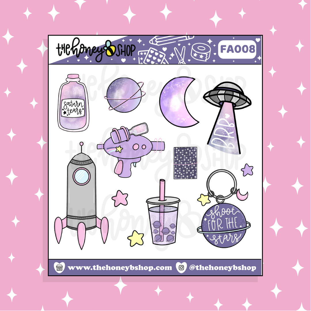 Space Babe 2.0 Deco Doodle Sticker