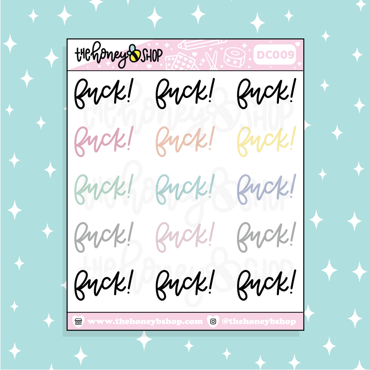 FUCK Doodle Sticker