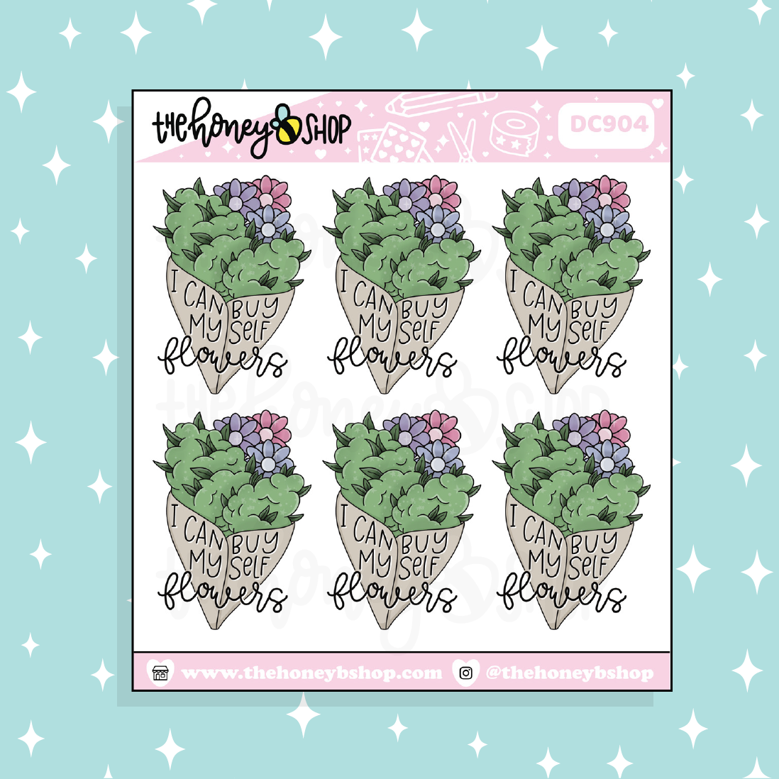 I Can Buy Myself Flowers Doodle Sticker