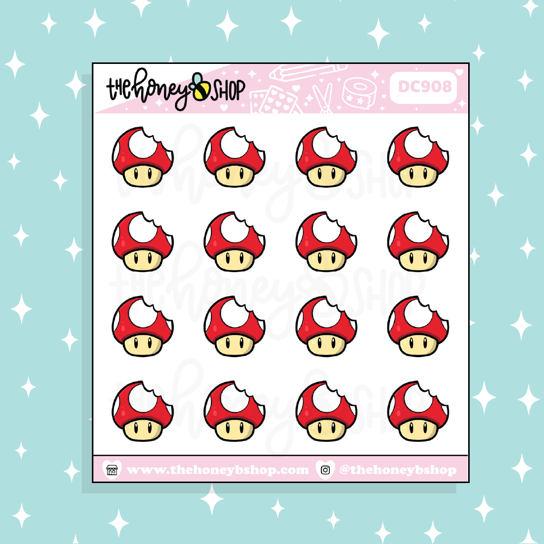 Mushroom Doodle Sticker