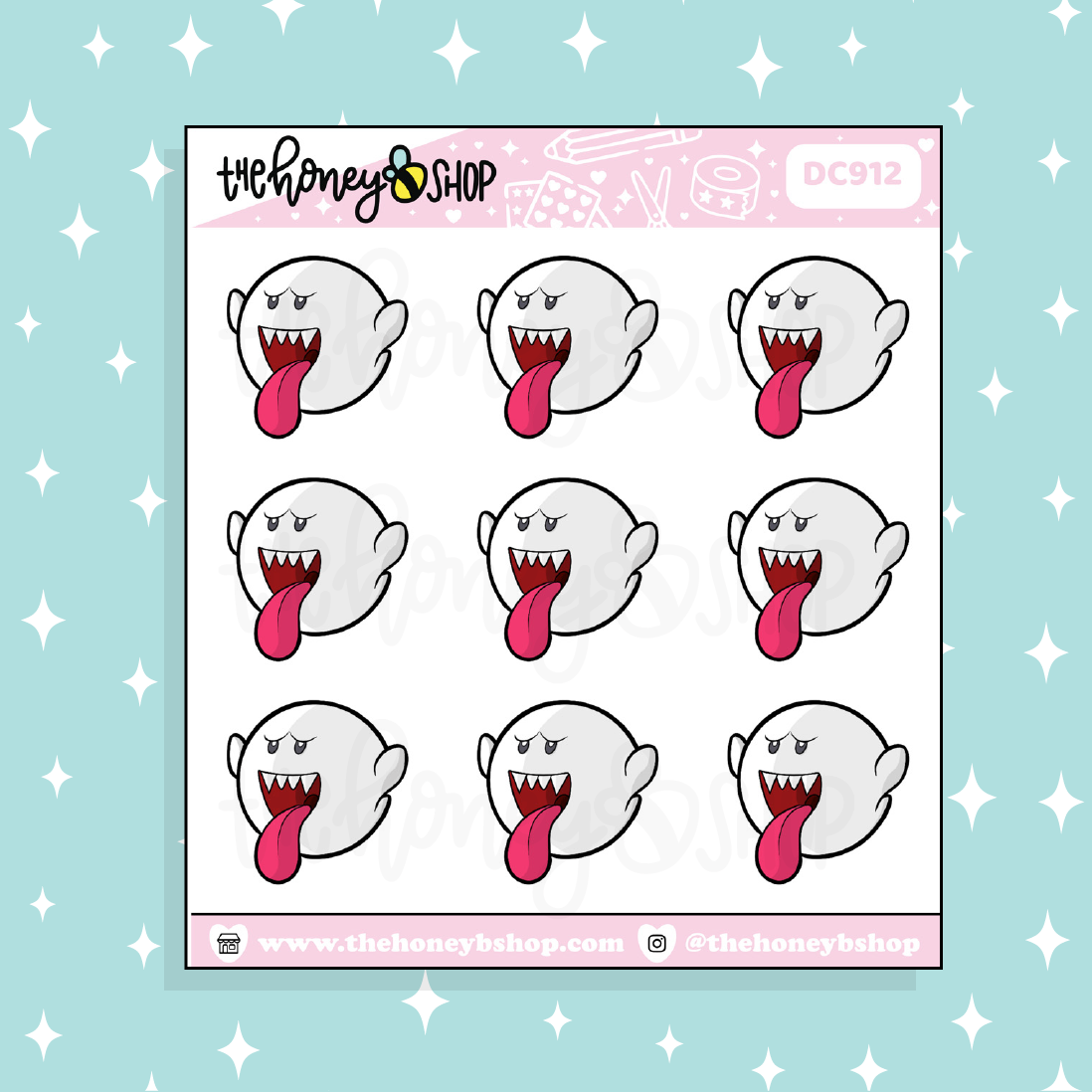 Boos Ghost Doodle Sticker