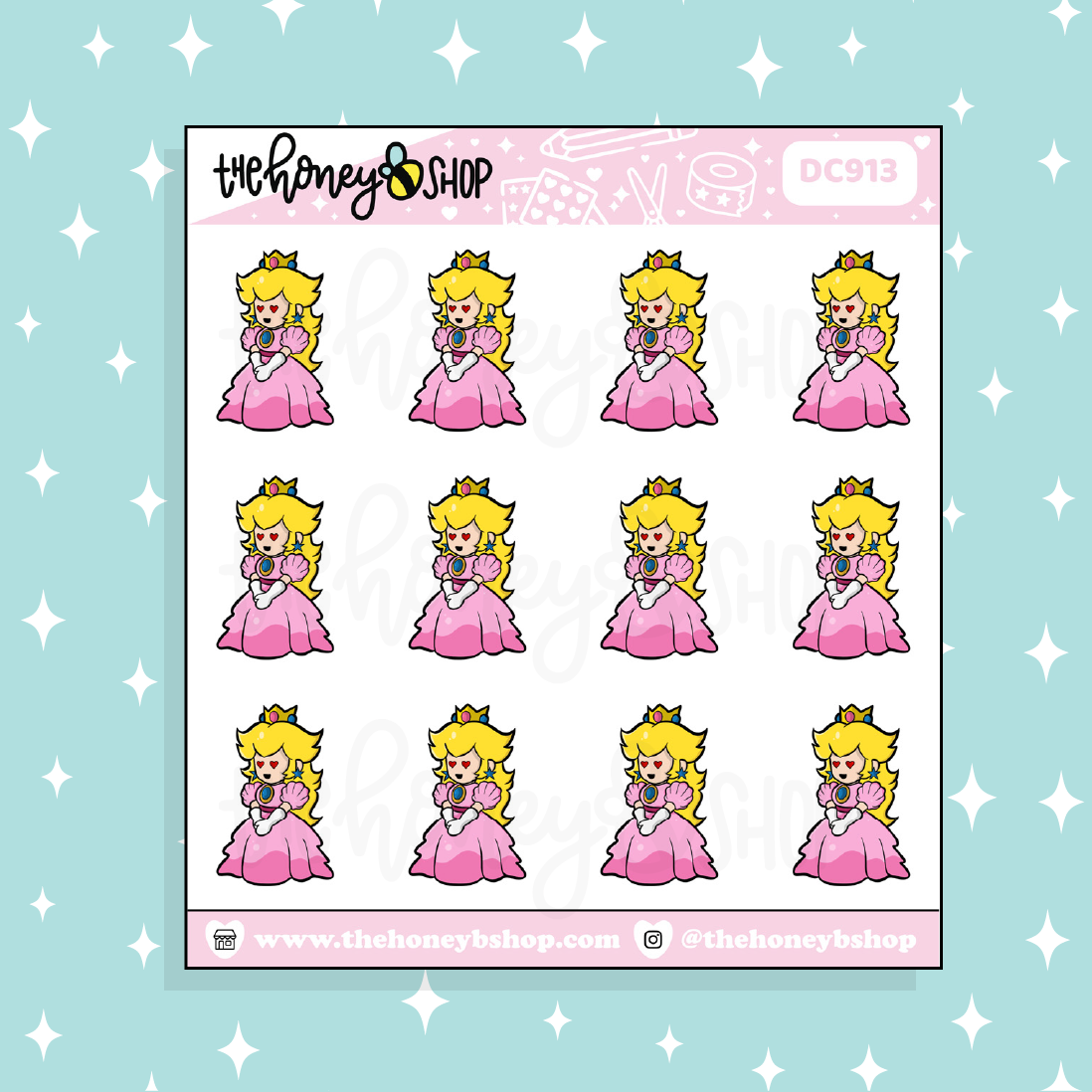 Princess Pink Doodle Sticker