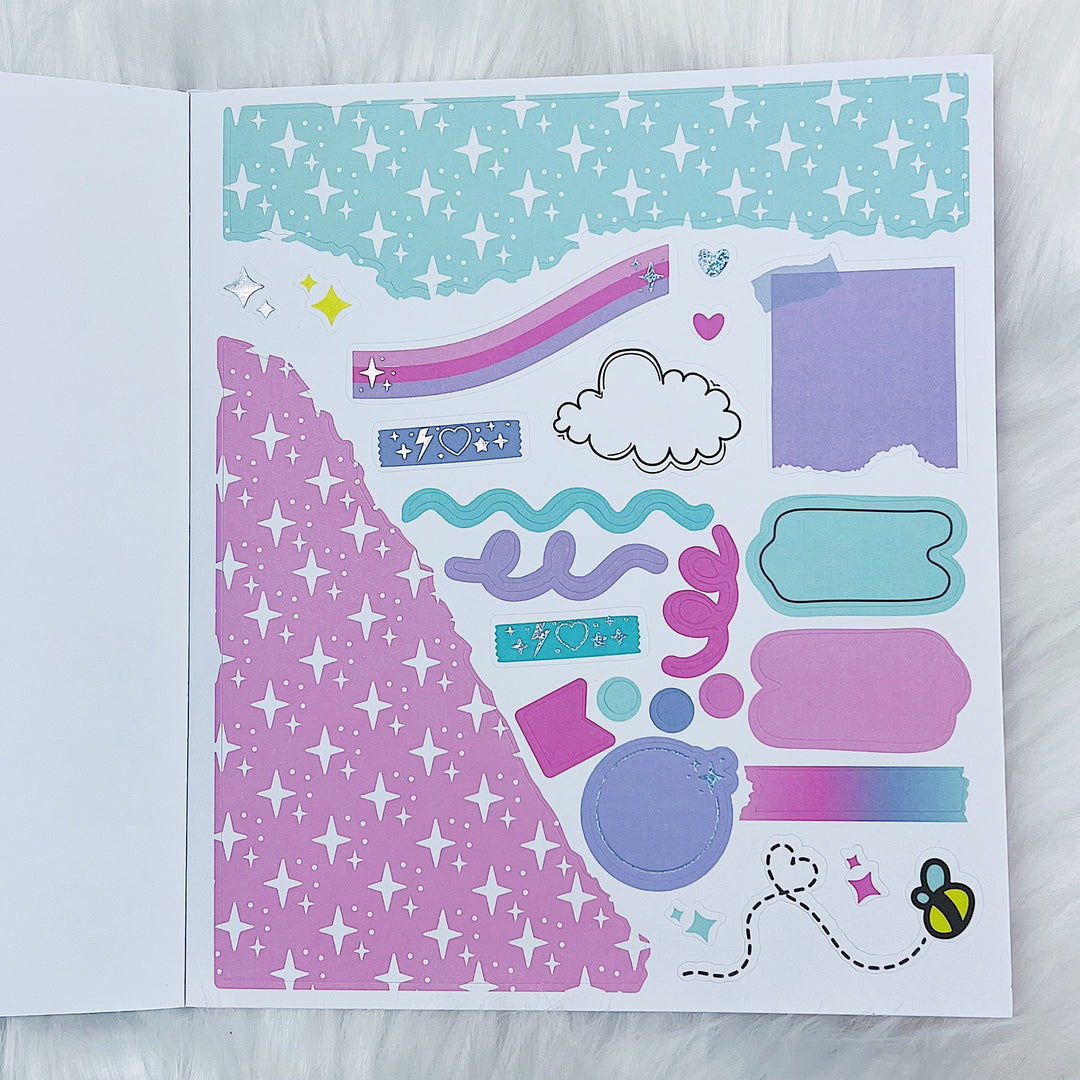 Celebration Sticker Book | Matte Sticker Paper | 10 Pages | Holo Foiled