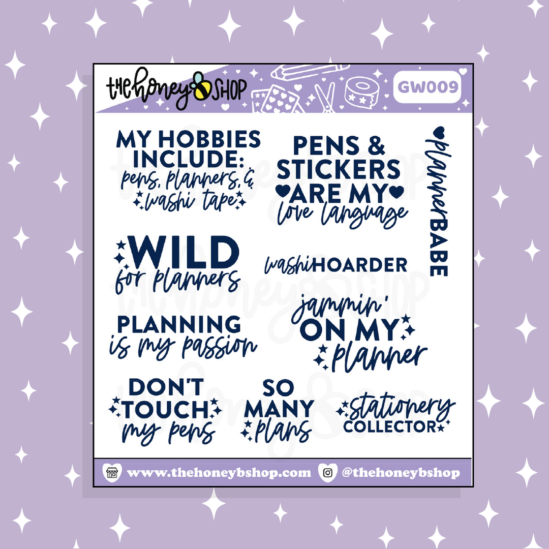 GO Wild Planner Sayings Doodle Sticker