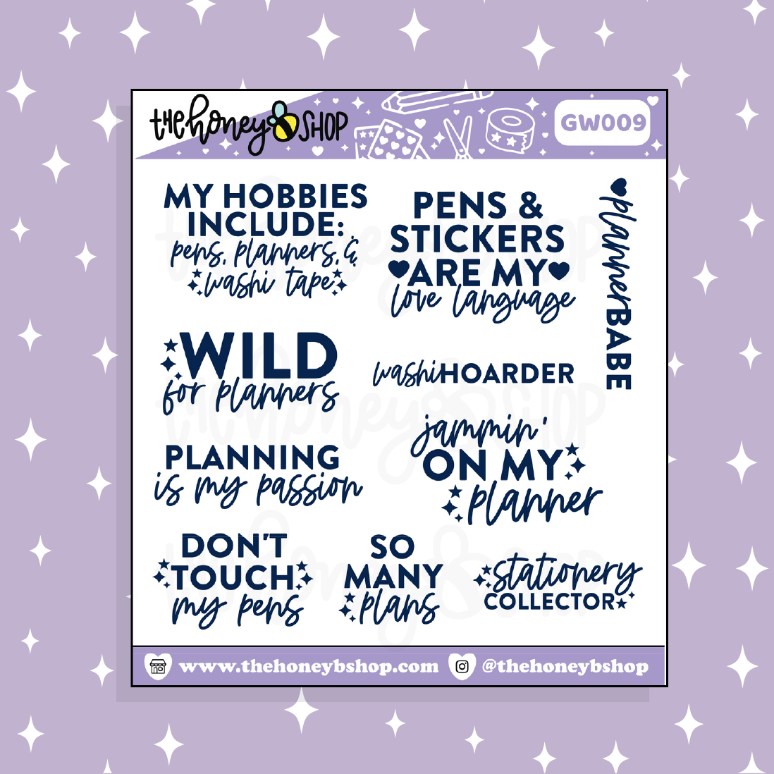 GO Wild Planner Sayings Doodle Sticker