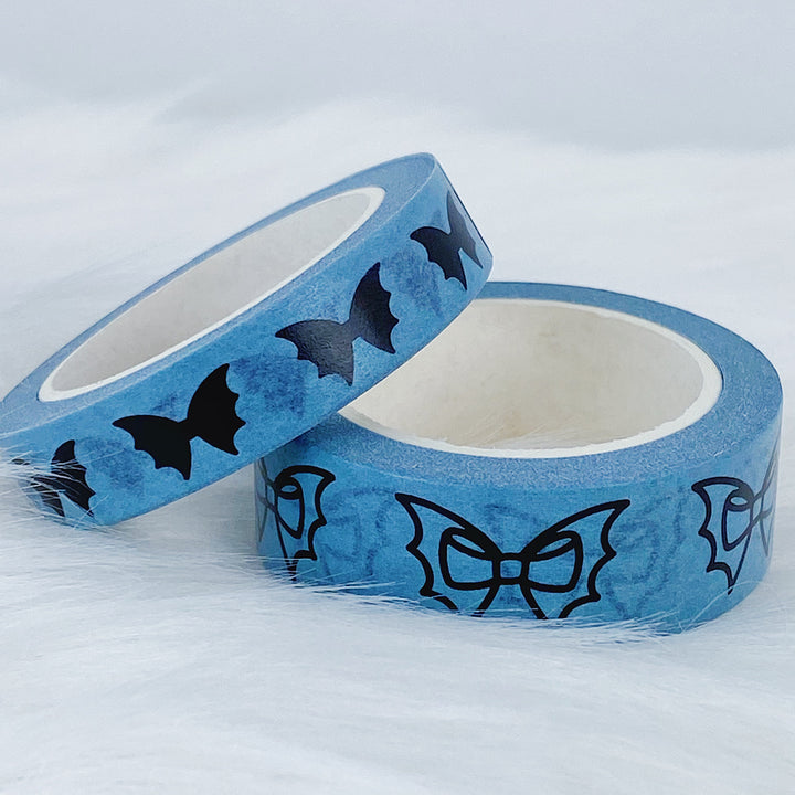 Pastel Teal Bat Bow Washi Bundle