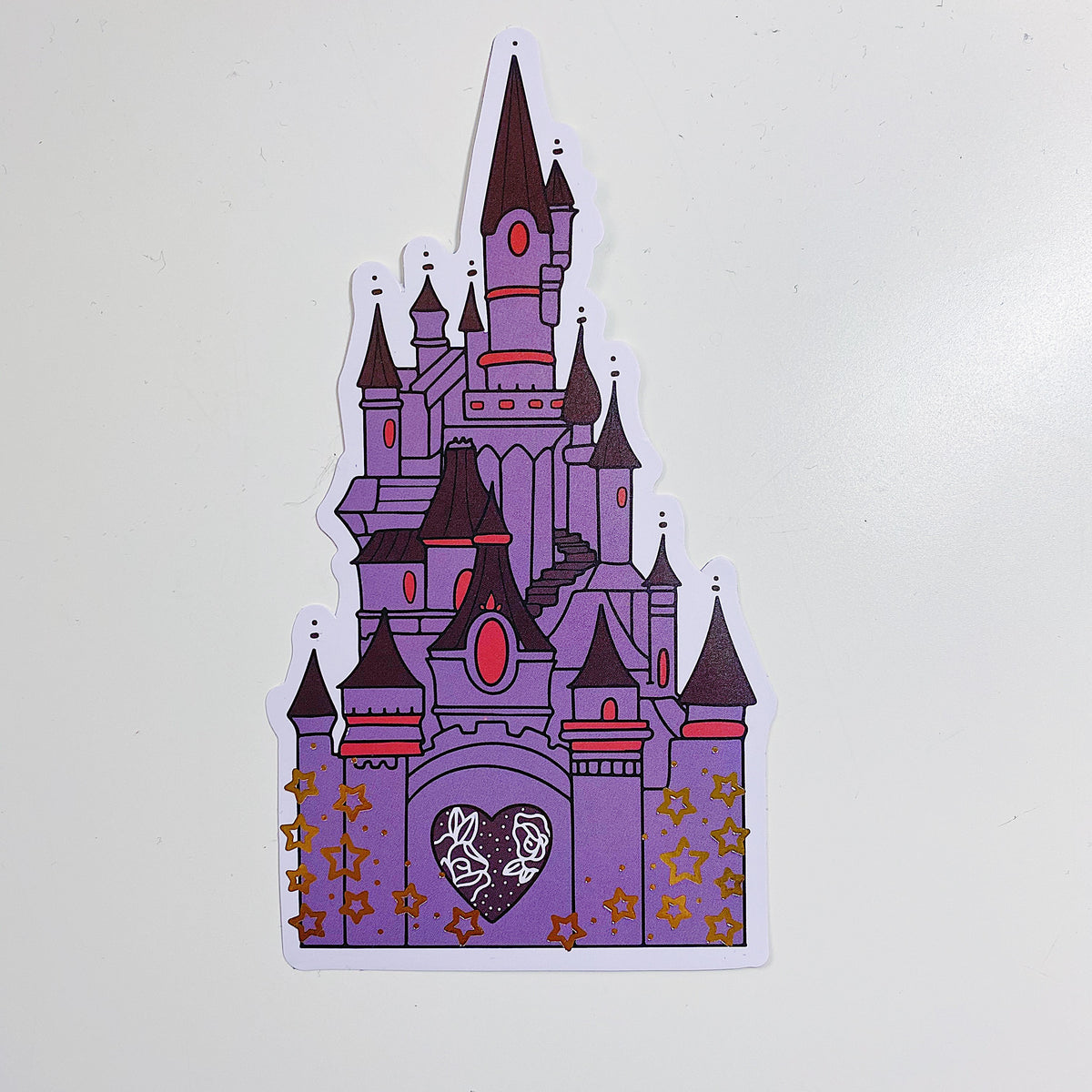 Villain Castle Vinyl Die Cut | Gold Foiled