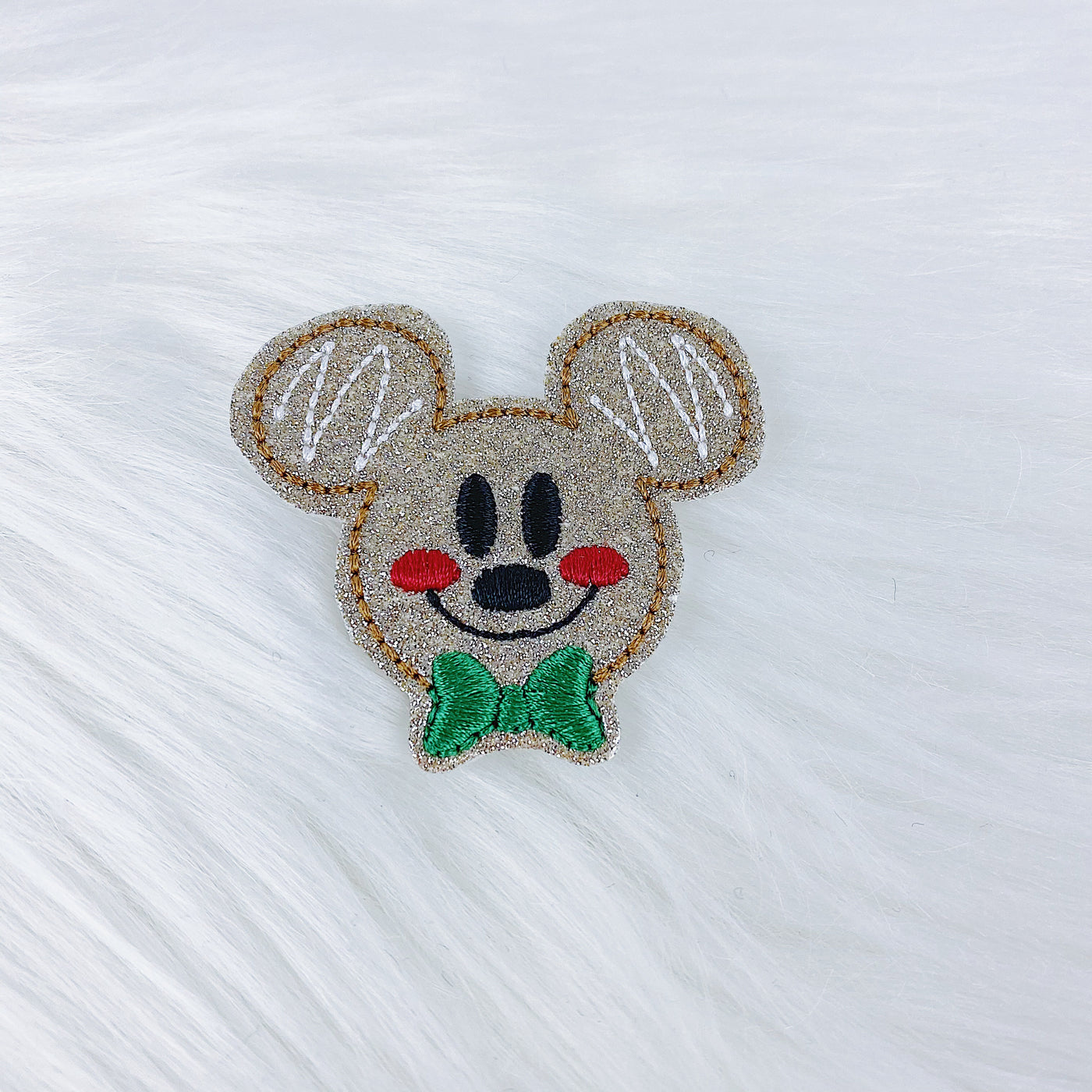 Glitter Mickey Gingerbread Feltie