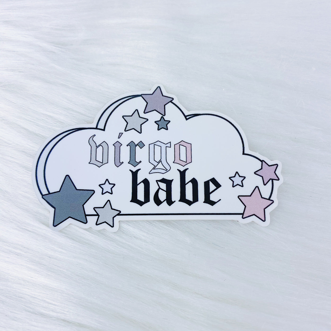Virgo Babe Zodiac Cloud Vinyl Sticker Die Cut