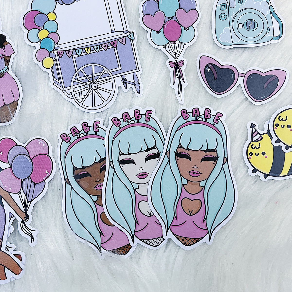 Celebration Vinyl Die Cut Pack | Holo Foiled | ALL Skin Tones Included