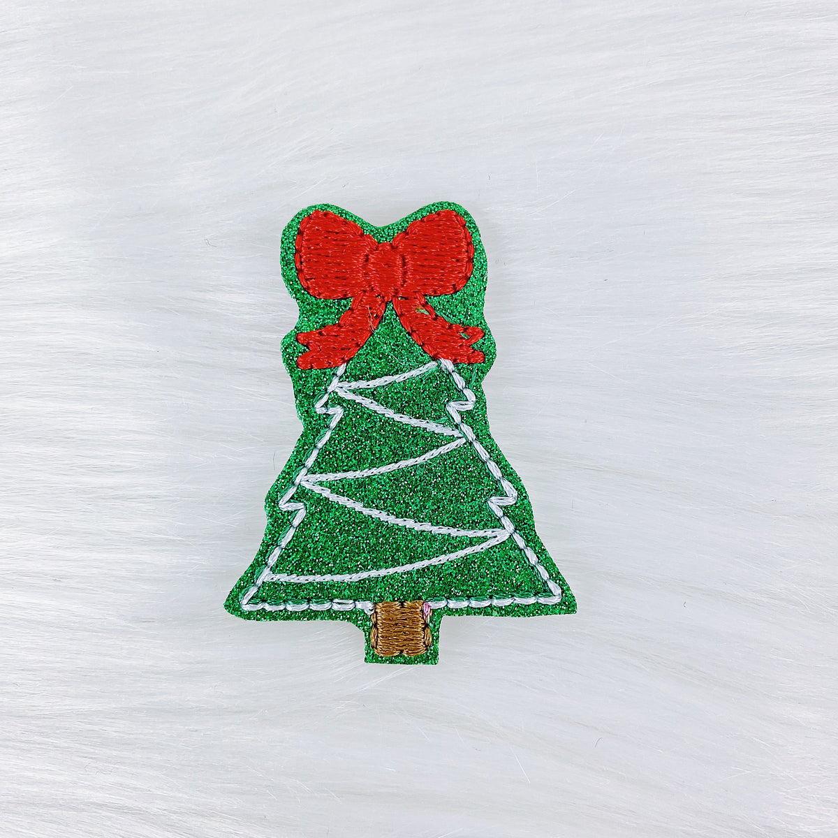 Feltie de árbol de Navidad verde brillante