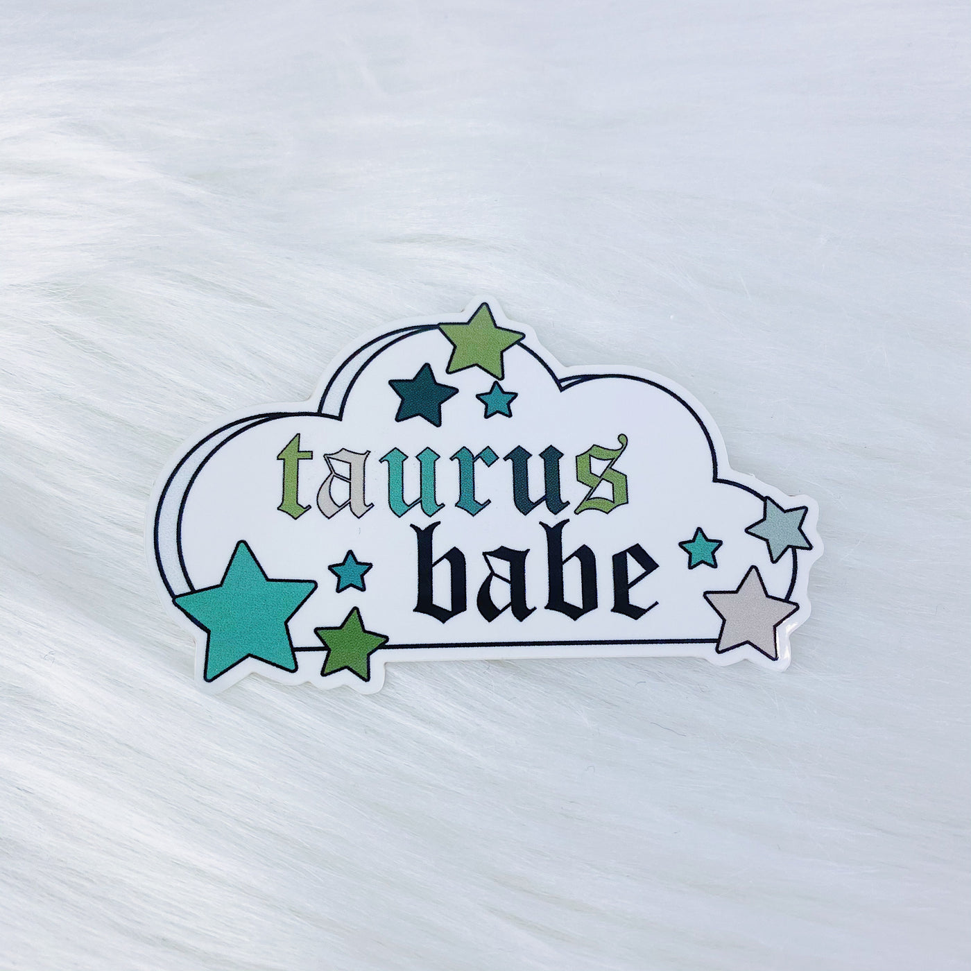 Taurus Babe Zodiac Cloud Vinyl Sticker Die Cut