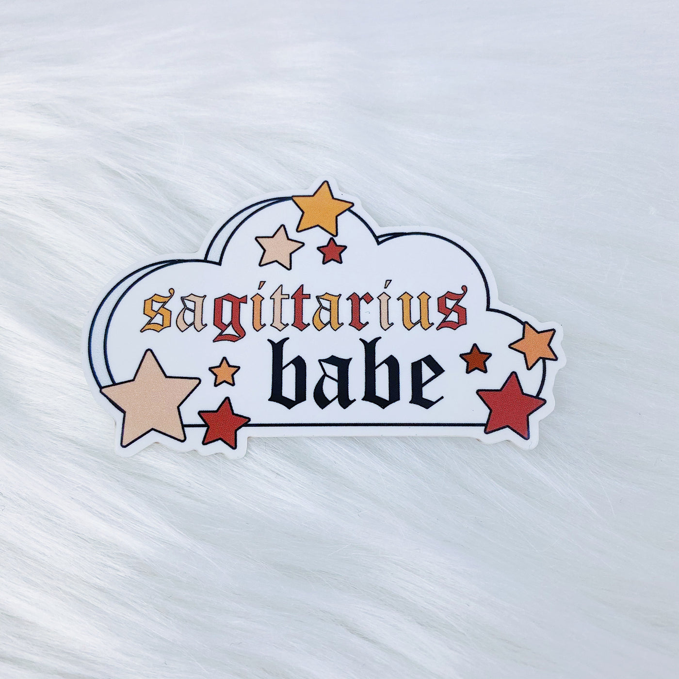 Sagittarius Babe Zodiac Cloud Vinyl Sticker Die Cut