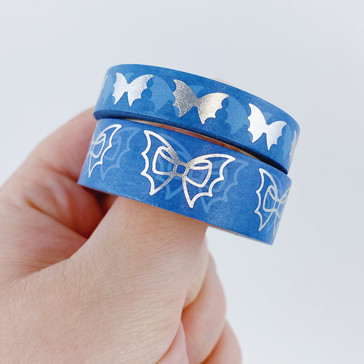 Sugar Plum Fairy Deep Blue Bat Bow Washi Bundle