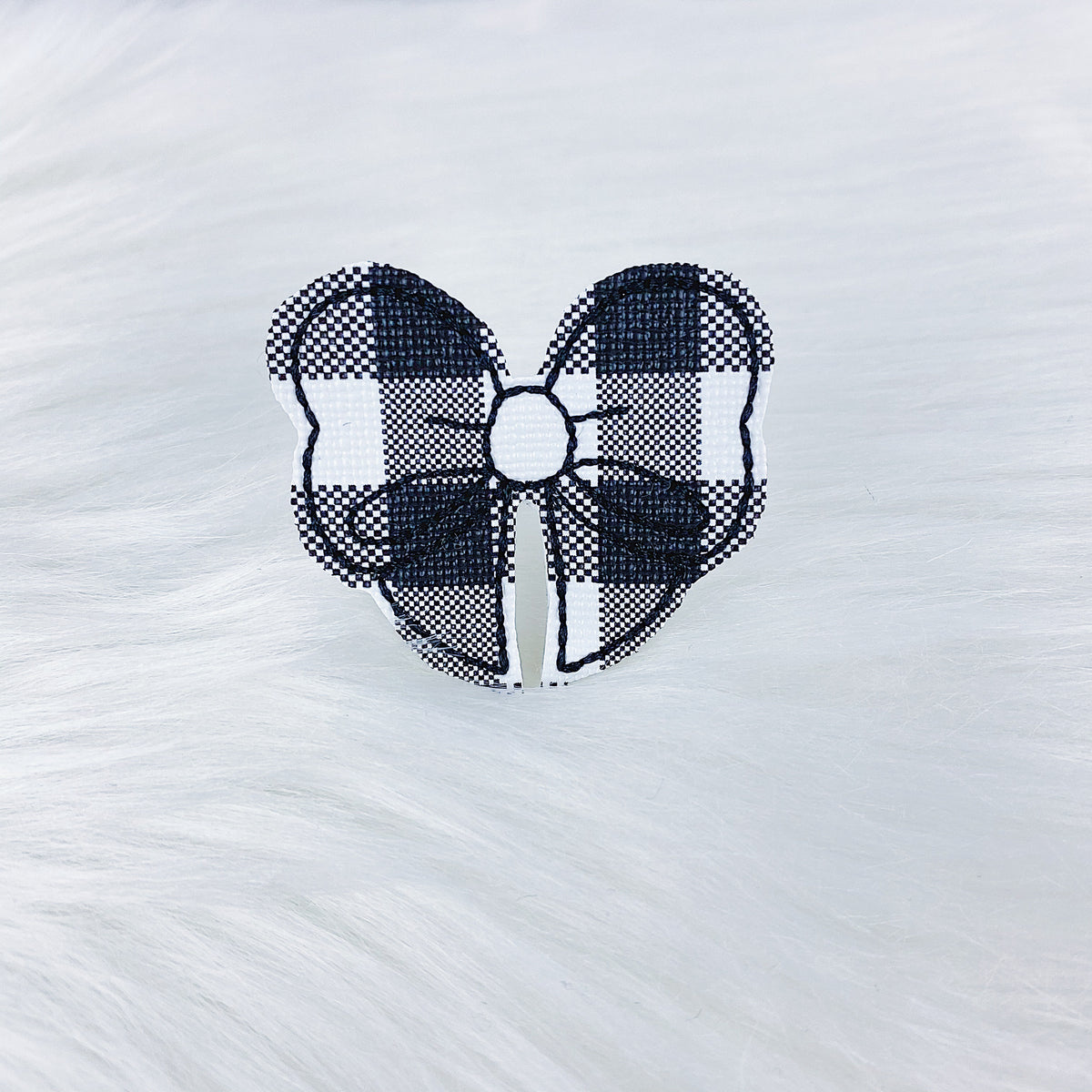 Feltie de arco de búfalo negro + blanco
